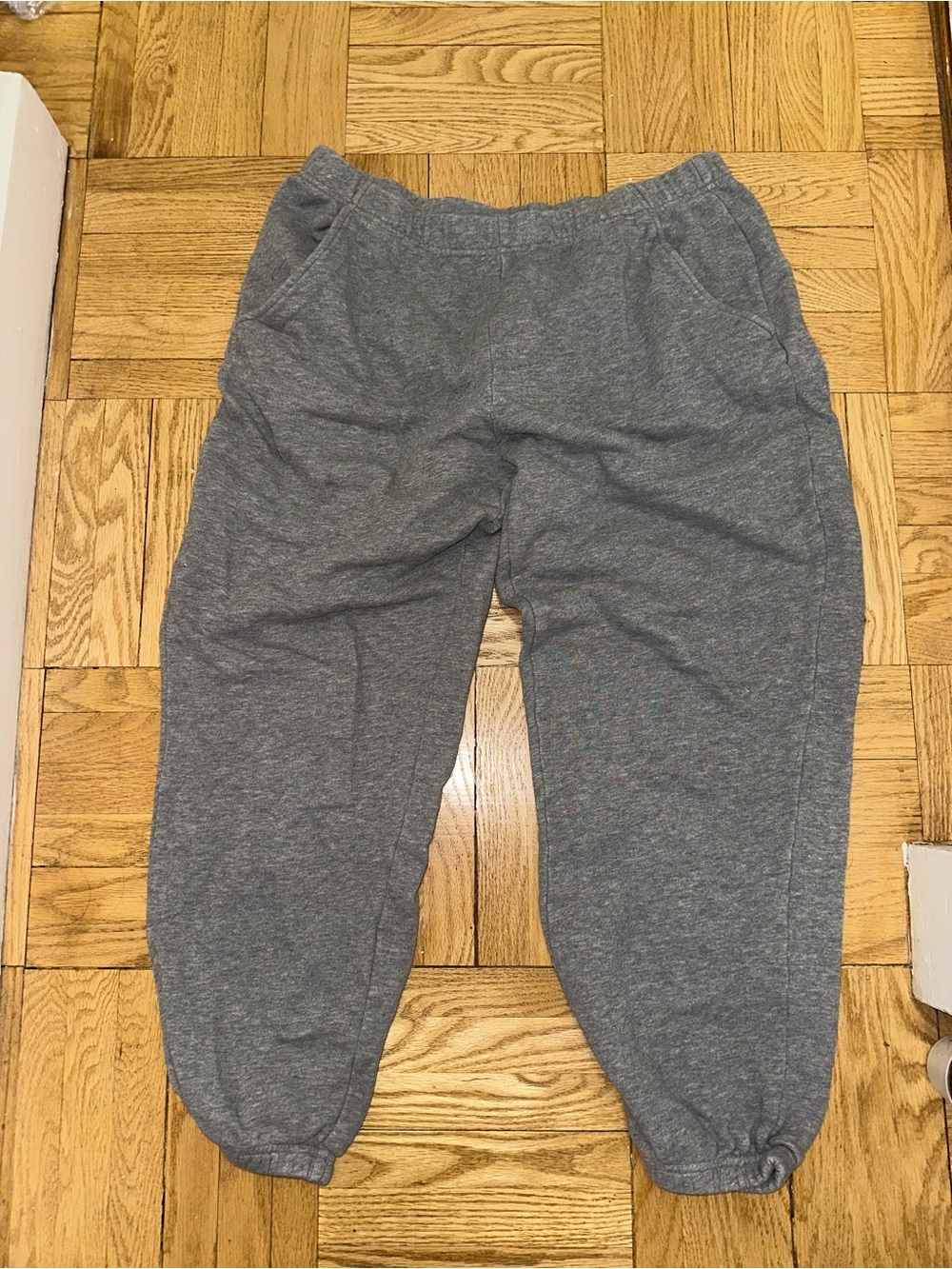 Something Navy Gray Elastic-Waist/Ankle Sweatpants
